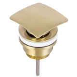 Cutout image of JTP Hix Brushed Brass Universal Click-Clack Basin Waste